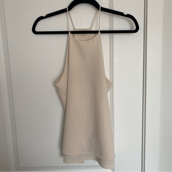 Paper Crane Tops - PAPER CRANE | Cream Tank Top Blouse